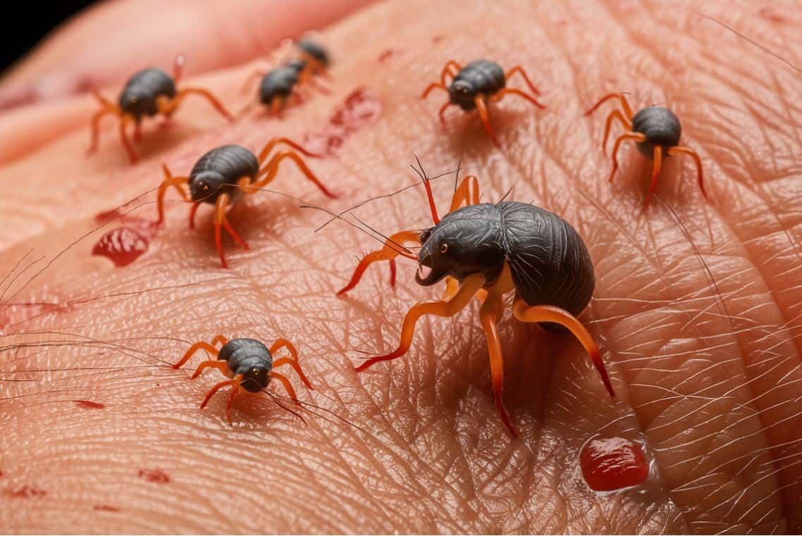 mites on humans